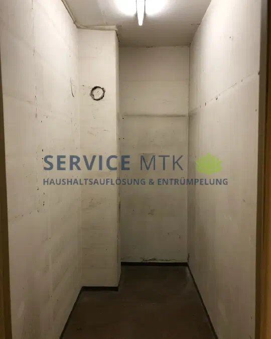 Keller vor und nach der Entrümpelung